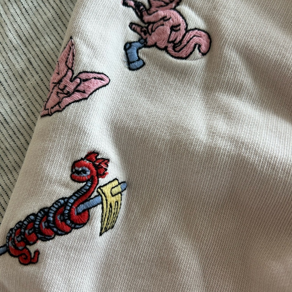 Zadig & Voltaire Cream Sweater with Colorful Embroidery - Picture 4 of 5